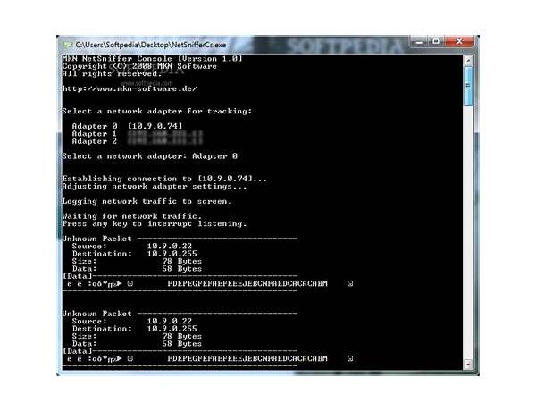 MKN NetSniffer Console for Windows - Download it from Habererciyes for free